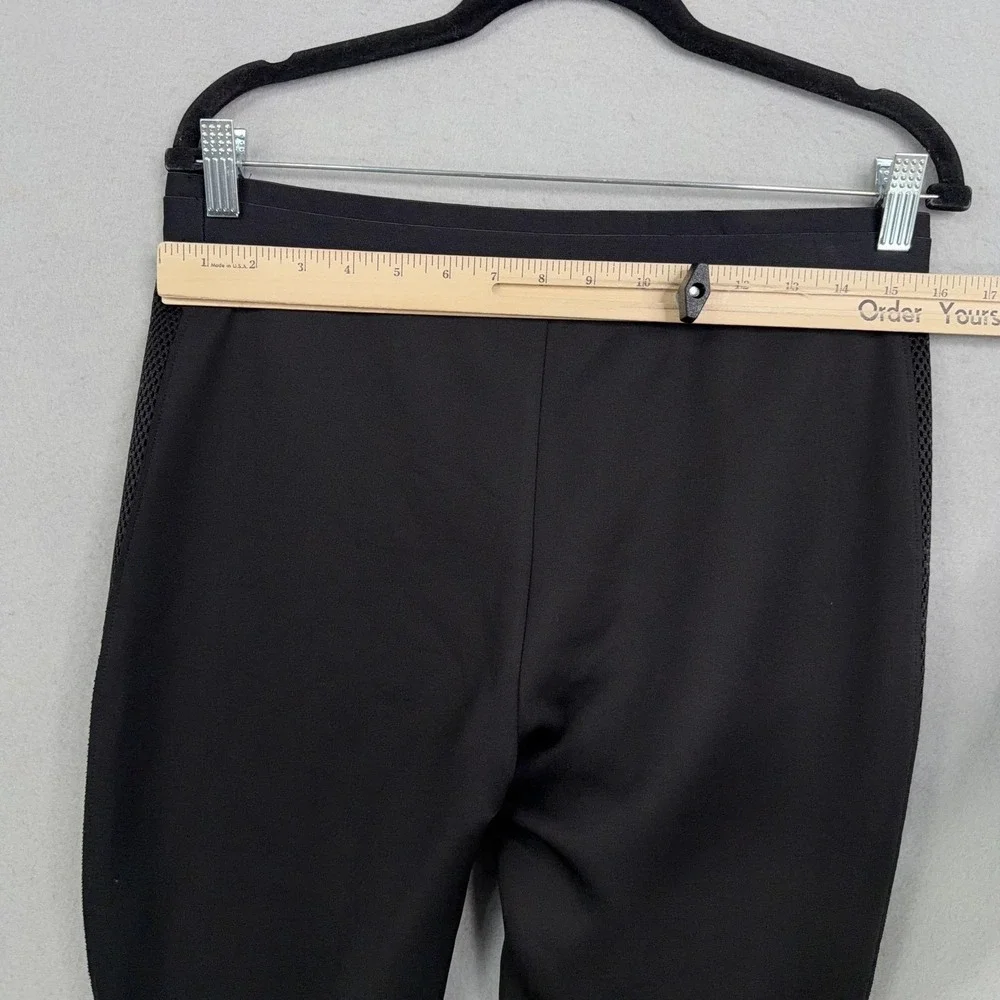 Elie Tahari Leggings Womens Medium Black Mid Rise Ankle Knit Side Stripe Stretch - Picture 6 of 12